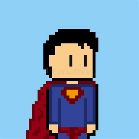 Pixel Art Superman Stock Illustration Illustration Of Away 251008201
