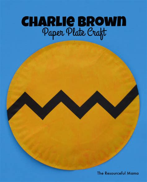 Paper Plate Charlie Brown Kid Craft The Resourceful Mama