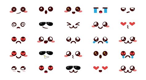 emojis kawaii character vector set emoticon cute cartoon emoji with porn sex picture