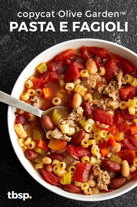 (28 ounce) cans diced tomatoes, undrained · 1. Copycat Olive Garden™ Pasta e Fagioli | Recipe in 2020 ...