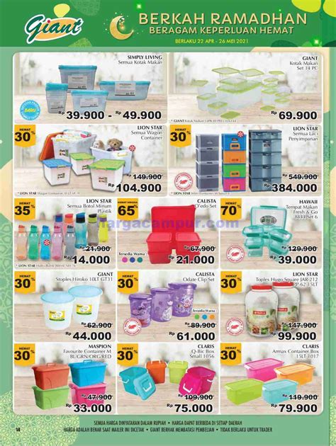 Sabtu, 15 mei 2021 | 04:58 wib penulis: Katalog Promo Giant Ekstra Terbaru 22 April - 26 Mei 2021