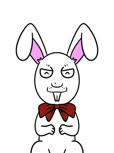 Cute Rabbit Cartoon On White Background Stock Illustration