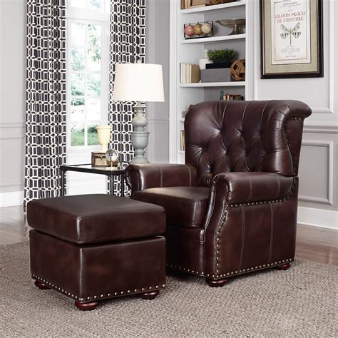 The clarice accent chair with ottoman has a tall wingback that rests the back comfortably. Home Styles Melissa Stationary Club Chair with Optional Ottoman - Accent Chairs at Hayneedle