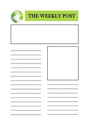Newspaper Templates Teaching Resources