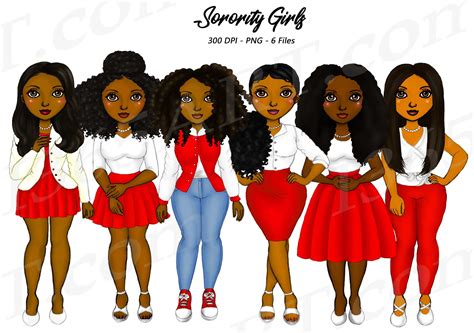 Sorority Girls Clipart Natural Hair Black Girl Clipart Black Women