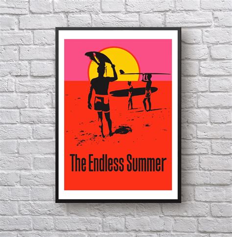 The Endless Summer 1966 Poster Vintage Art Poster Docu Movie Etsy