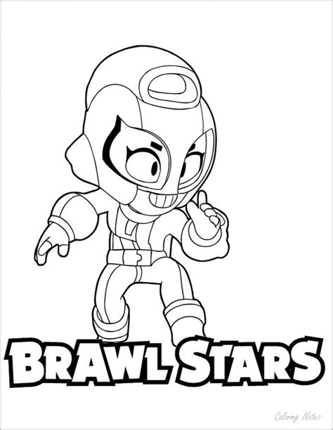 Brawl Stars Coloring Page Sandy Coloringbay