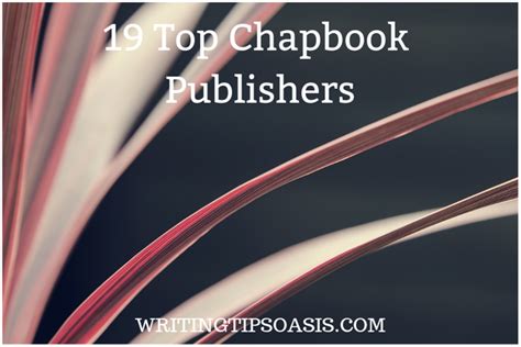 19 Top Chapbook Publishers Writing Tips Oasis Chapbook Writing