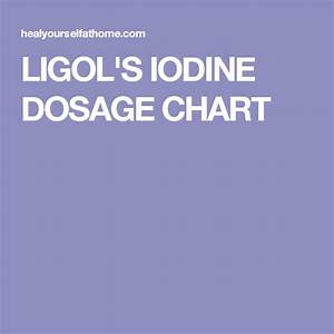 Ligol 39 S Iodine Dosage Chart Iodine Health Nutrition