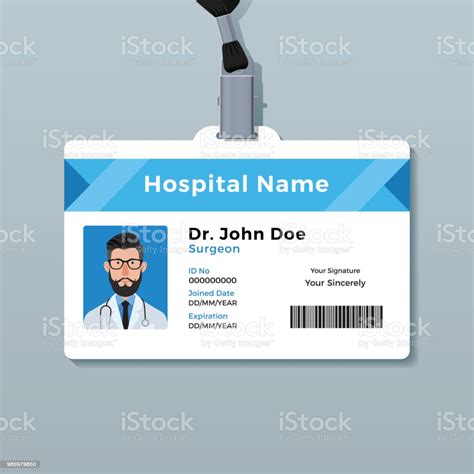 You can maintain and save a. Doctor Id Card Template Medical Identity Badge Stock ...