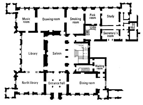 Highclere Castle This Plan Adapted To Reflect The The Current Main