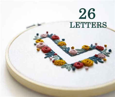 Alphabet Embroidery Pattern Pdf 26 Letters Embroidery Bundle Etsy