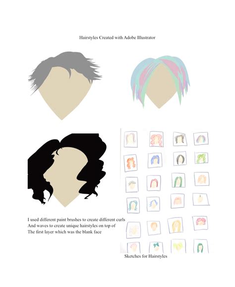 Hairstyles Created With Adobe Illustrator On Behance