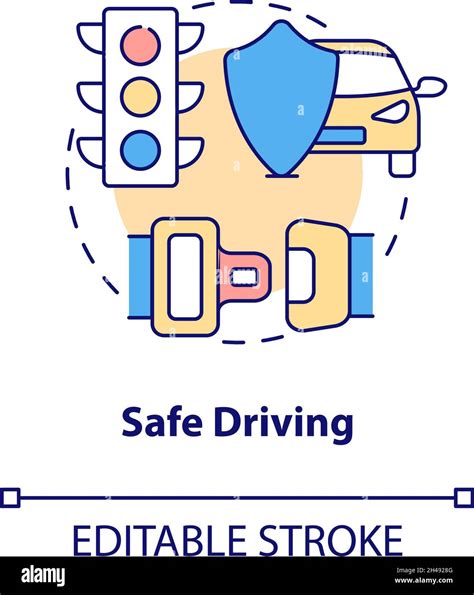 Safe Driving Concept Icon Driving School Result Abstract Idea Thin