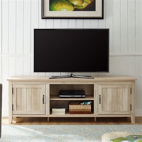 70 Modern Farmhouse Tv Stand Storage Console With Side Bead Board