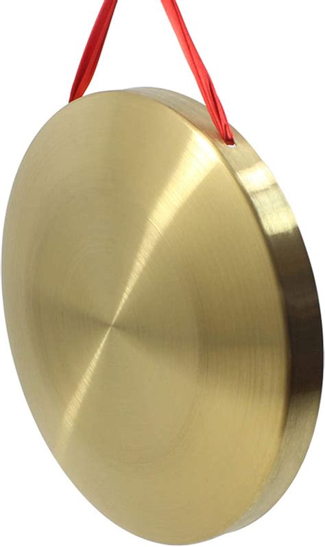 Wifun Brass Copper Hand Gong 15cm Brass Gong With Round Playing Hammer