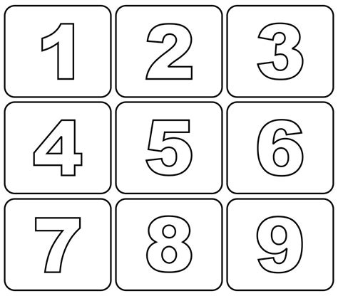 9 Best Images Of Printable Number Cards Printable Number Holly Number