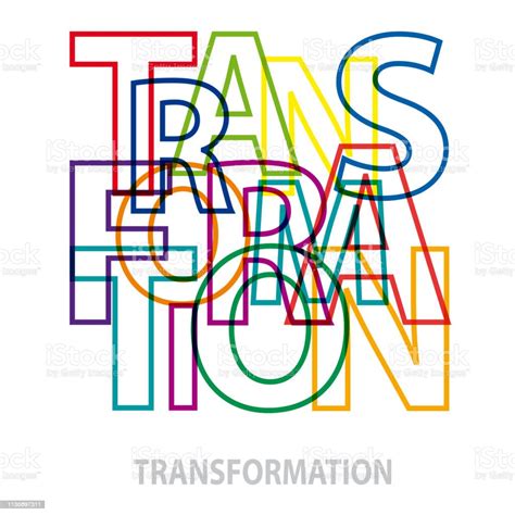 Vector Transformation Broken Text Stock Illustration - Download Image