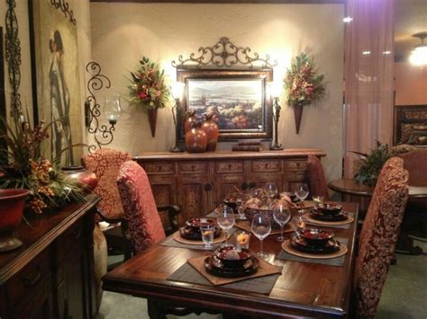 Our design specialists are eager to work with you. Tuscan dining room floral and tapestry | Dining Room ...
