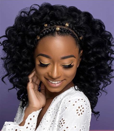 Model Model Crochet Braids Protective Style Black Hair Curly Natural