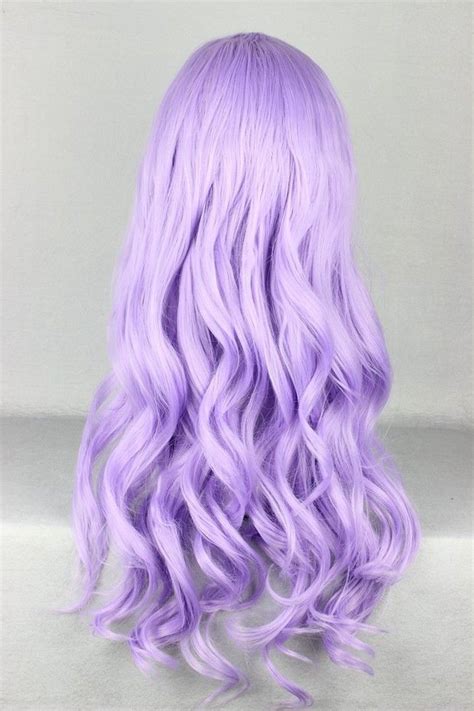 Long Wave Wigs Purple Wigs Cosplay Wigs Light Purple Hair Purple Wig