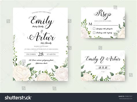Wedding Invitation Rsvp Wedding Invitation Floral Invite Rsvp Cute