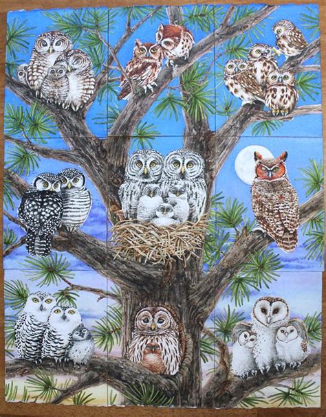 The Owl Tree How I Painted All 9 Watercolors At The Same Time Tracy