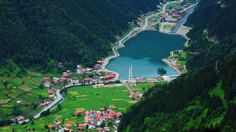 🥇 Mountains Nature Turkey Trabzon Lakes Farm Uzungöl Townscape