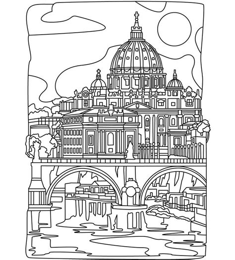 Adult coloring books designed for adults feature complex, engaging patterns that are a satisfying challenge to complete and that require enough focus to help tune it features tableaus inspired by the famous features of dozens of the world's great cities. Pin on Architecture Coloring Pages for Adults