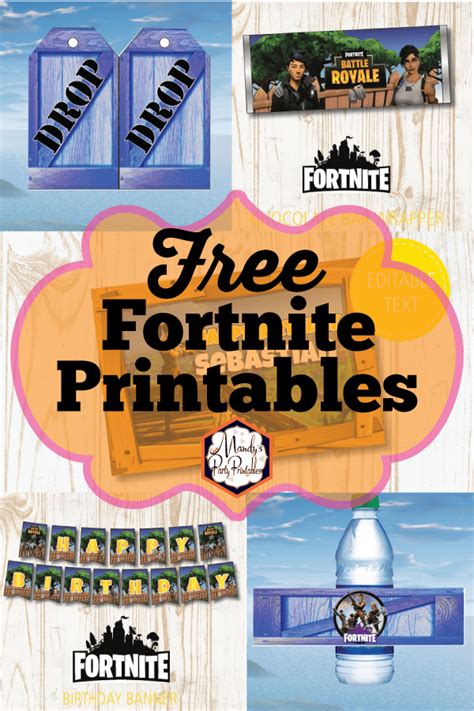 Free Fortnite Party Printables