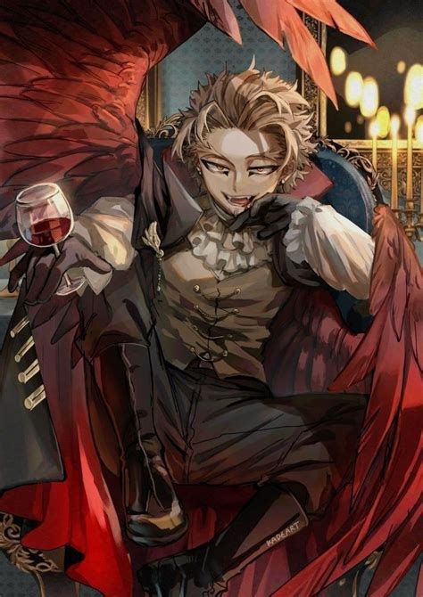 I was wondering what hawks would look like with red hair, because his wings are red. Pin en Boku No Hero