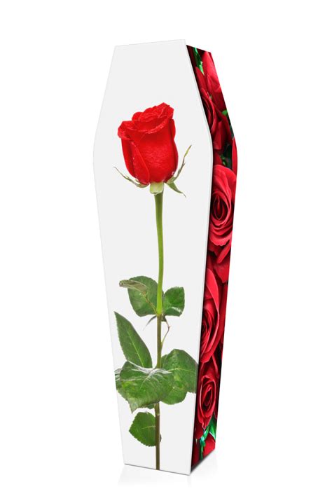 Red Roses Custom Coffin Design Expression Coffins