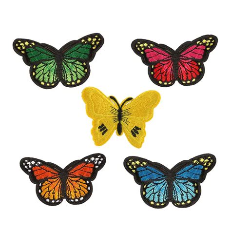 Butterfly Patches Embroidery Iron On Clothes Badges Handicraft Diy