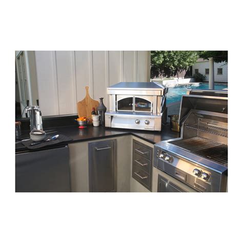 Alfresco 30 Inch Natural Gas Countertop Mounting Pizza Oven Plus Axe