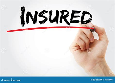 Hand Writing Insured With Marker Concept Background Stock Illustration