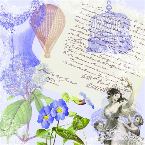The Artzee Blog Vintage Blue X Inch Collage Printable