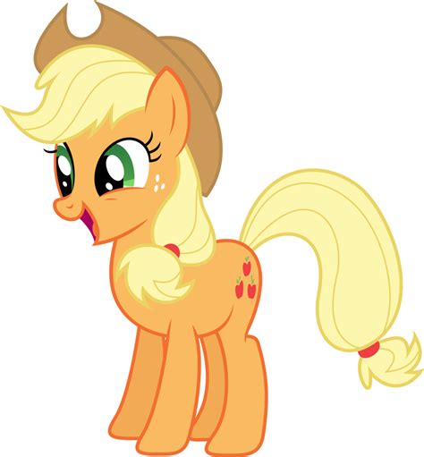 Applejack Smiling Or Laghing Watever It Is Its There Applejack My