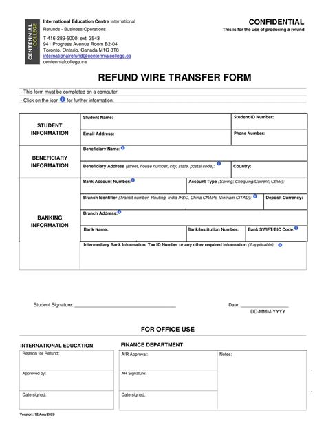 Free Printable Wire Transfer Form Templates Excel Pdf