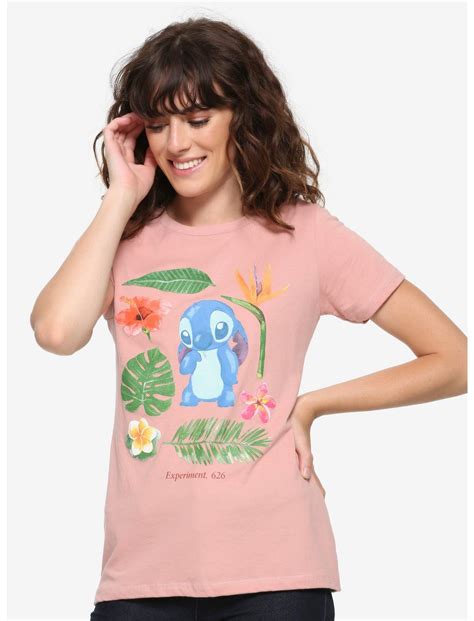 Disney Lilo And Stitch Botanical Womens T Shirt Boxlunch Exclusive