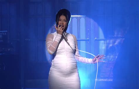 watch cardi b perform and reveal her pregnancy on snl stereogum
