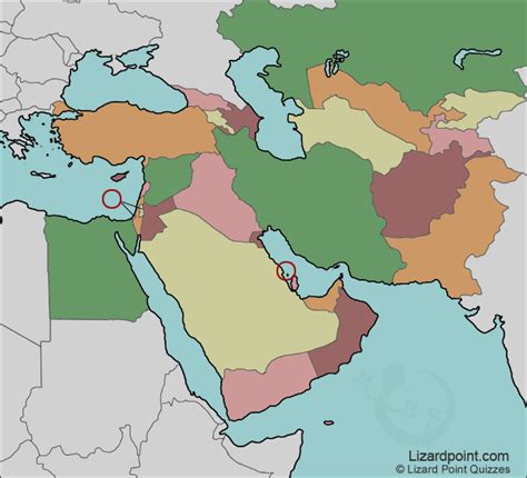 Middle East Map Worksheet