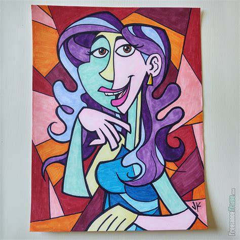 Colorful Picasso Drawings Freelance Fridge Illustration And Character