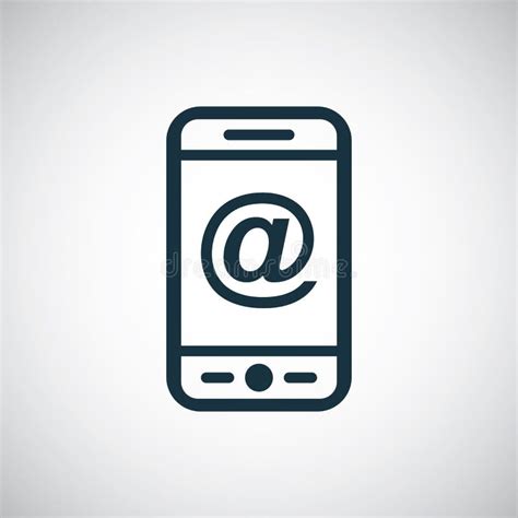 Smartphone Email Symbol Icon For Web Stock Vector Illustration Of