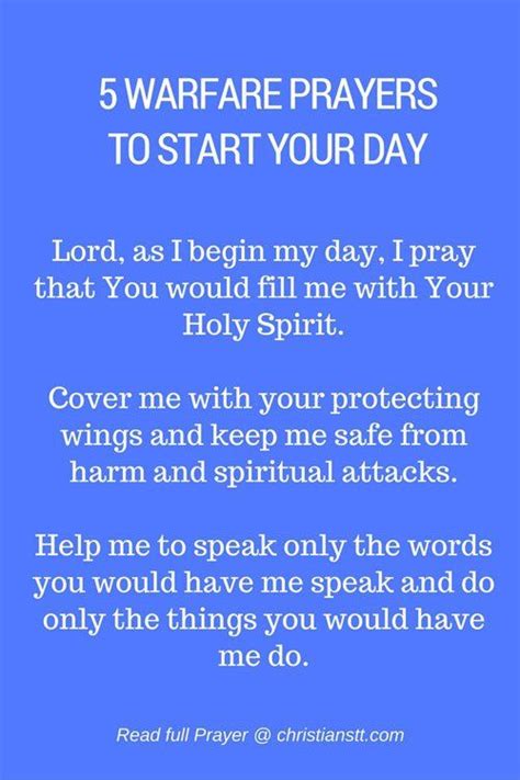 5 Warfare Prayers To Start Your Day Prayer Times Prayer Scriptures