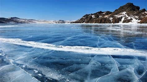 Ice Lake Winter Nature Landscape Wallpapers Hd Desktop And Mobile