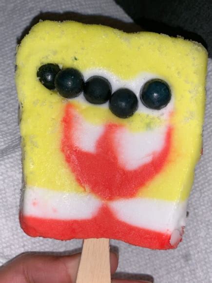 A SpongeBob Ice Cream with not one, not three, but FIVE Gumball Eyes. : mildlyinteresting