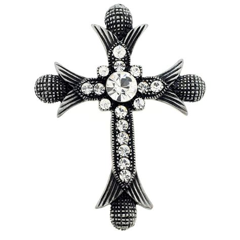 Black Cross Crystal Pin Broochpendant Brooch Brooch Pin Jewelry Online Shopping