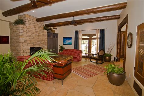 Transitional Santa Fe Style Traditional Living Room Phoenix By