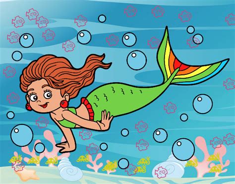 Dibujo De Sirena Del Mar Pintado Por Jrafael En El Día 14