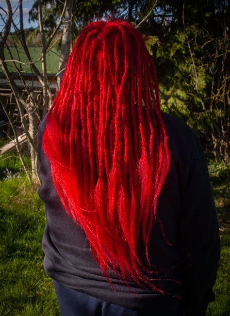 my favourite install so far fiery red dreadlock install naturalhairstyles naturalgirlsrock